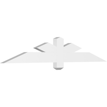 Ekena Millwork Kennewick Architectural Grade PVC Gable Bracket, 60"W x 10"H x 2"D x 4"F, 4/12 Pitch GBP060X10X0204KEN00